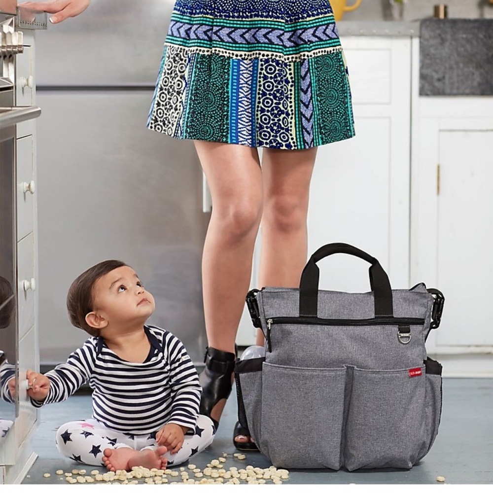 SKIP*HOP Duo Signature Diaper Bag Heather Grey Unisex